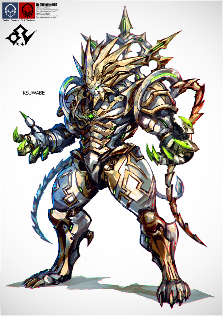 This is a pixiv picture whose title is 獅子座型パワードスーツ.