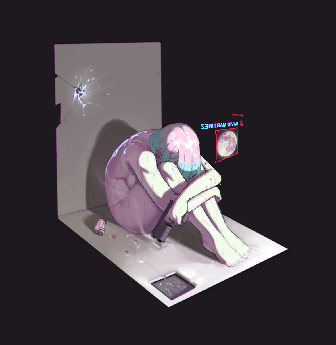 This is a pixiv picture whose title is Lucy Gets A Call.