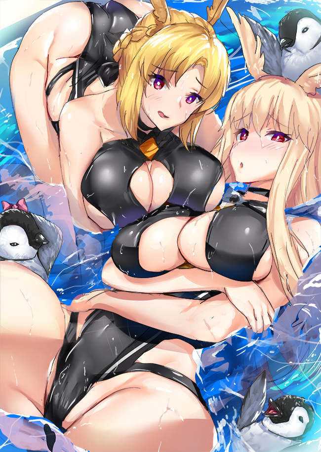This is a pixiv picture whose title is スルーズ＆リンド 水着.
