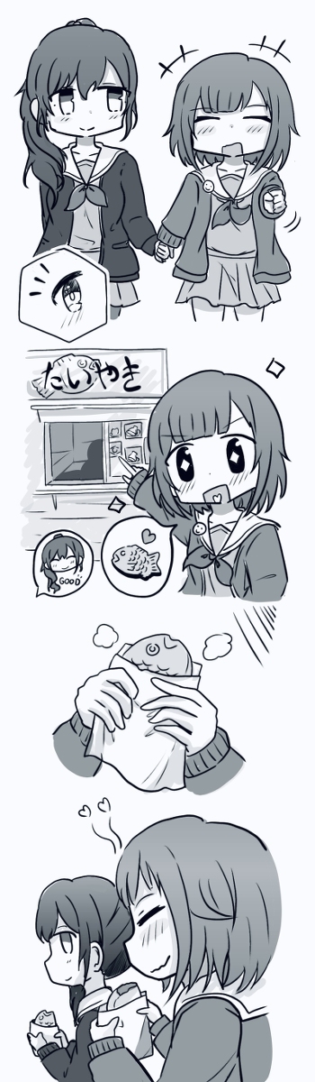 This is a pixiv picture whose title is たい焼きの回.