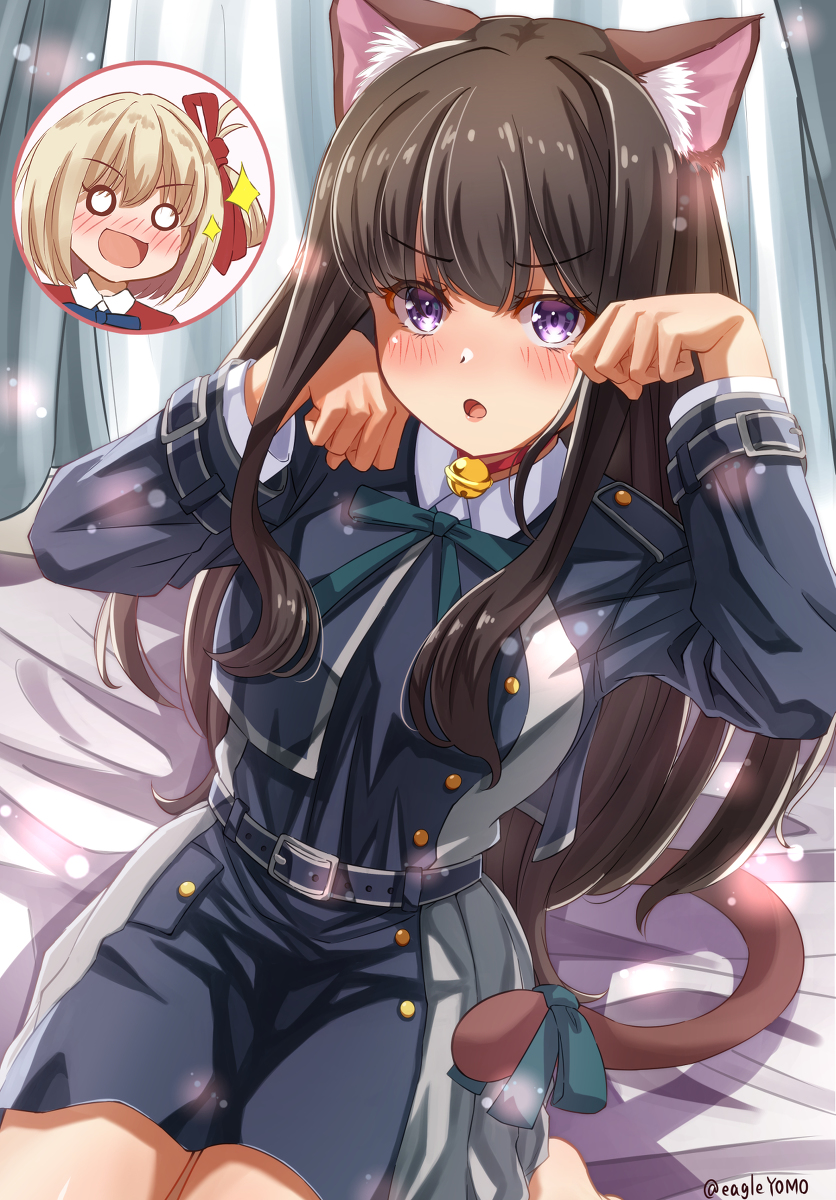 This is a pixiv picture whose title is たきにゃ拾ってきた！（リコリス・リコイル）.
