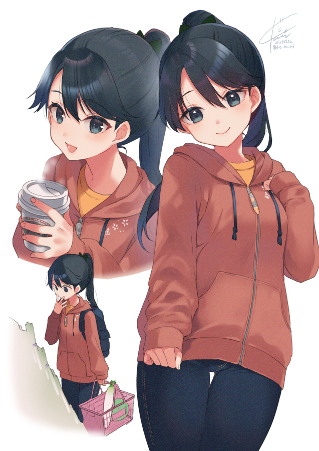 This is a pixiv picture whose title is 鳳翔さんパーカーmode.