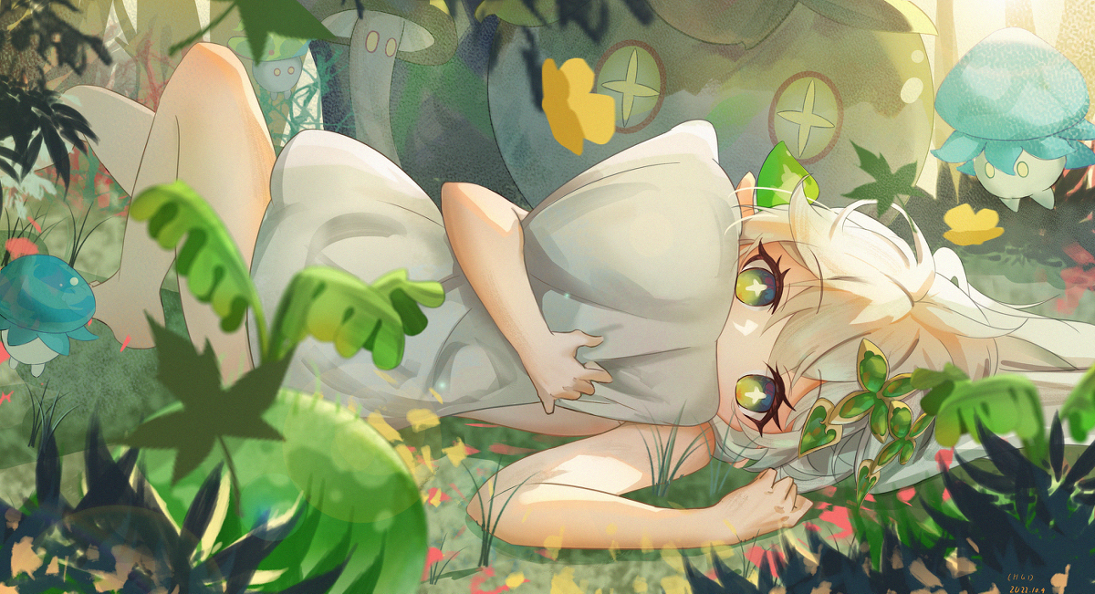 This is a pixiv picture whose title is 是小草神哦！.