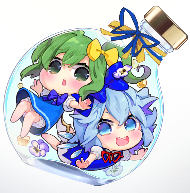 This is a pixiv picture whose title is 瓶詰め妖精.