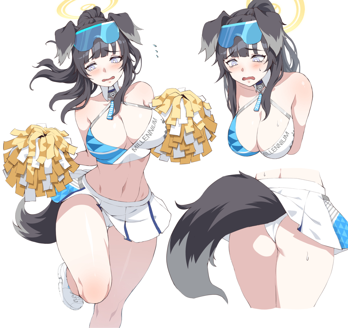This is a pixiv picture whose title is 치어리더 히비키.