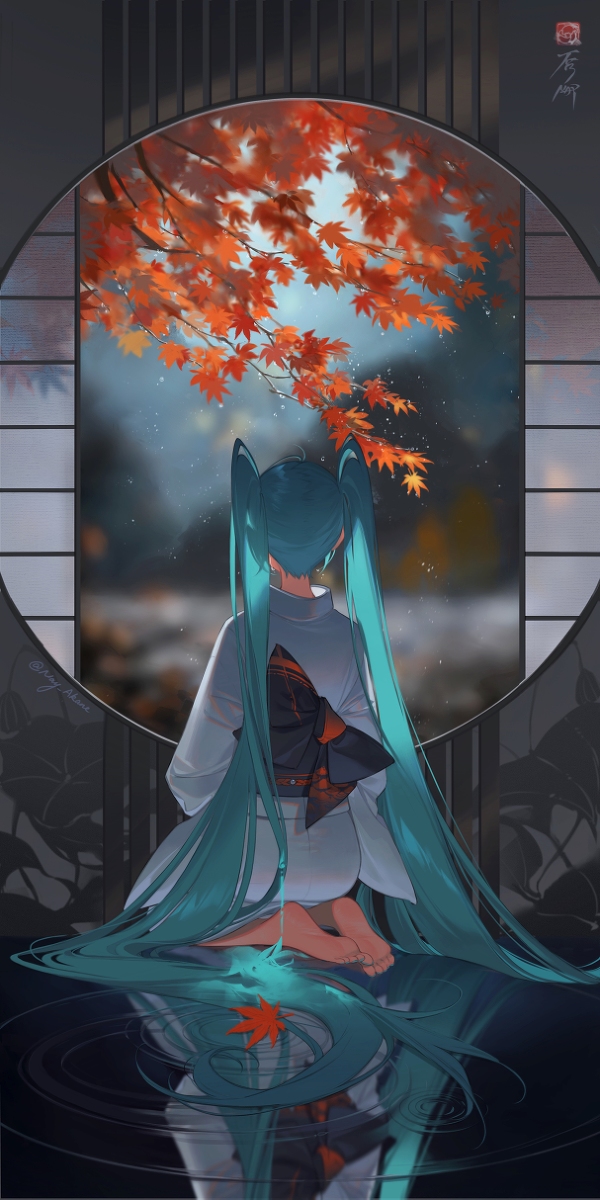 This is a pixiv picture whose title is 秋雨.