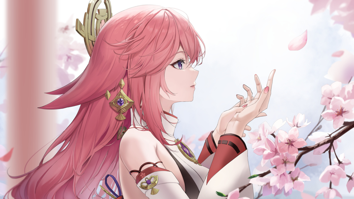 This is a pixiv picture whose title is 八重神子.