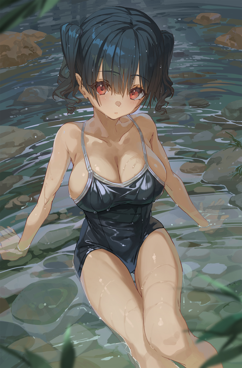 This is a pixiv picture whose title is ガキ巨乳.