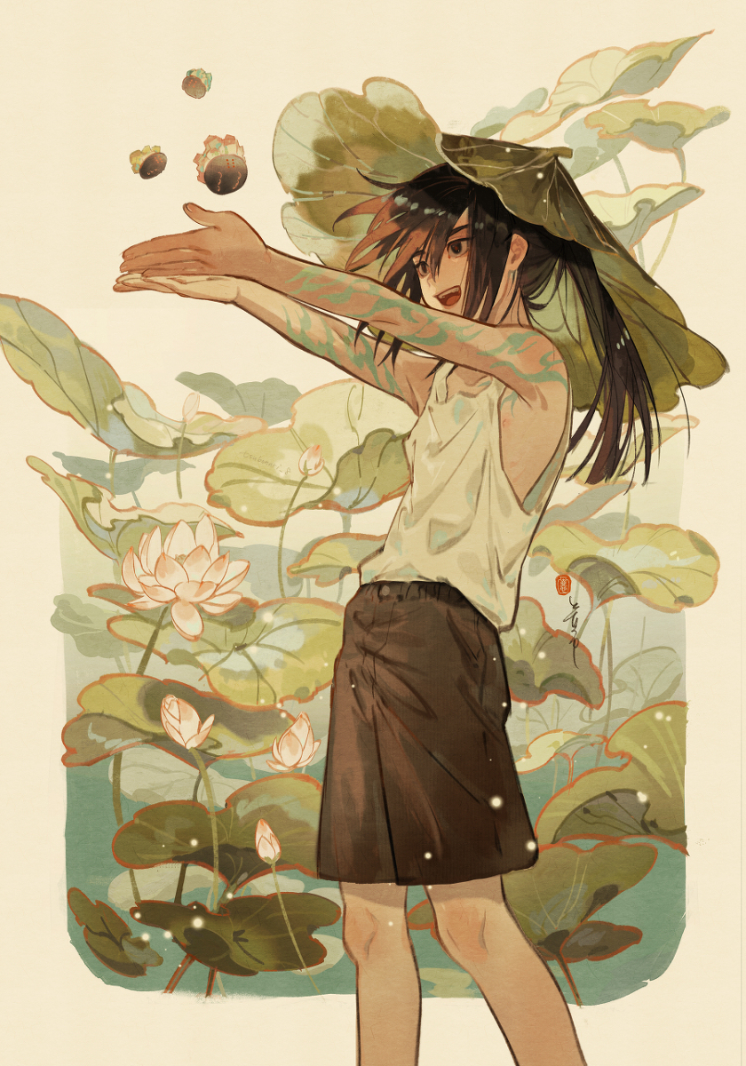 This is a pixiv picture whose title is ふわふわ少年.