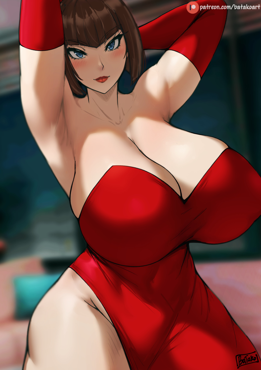 This is a pixiv picture whose title is Thicc Anna Williams.