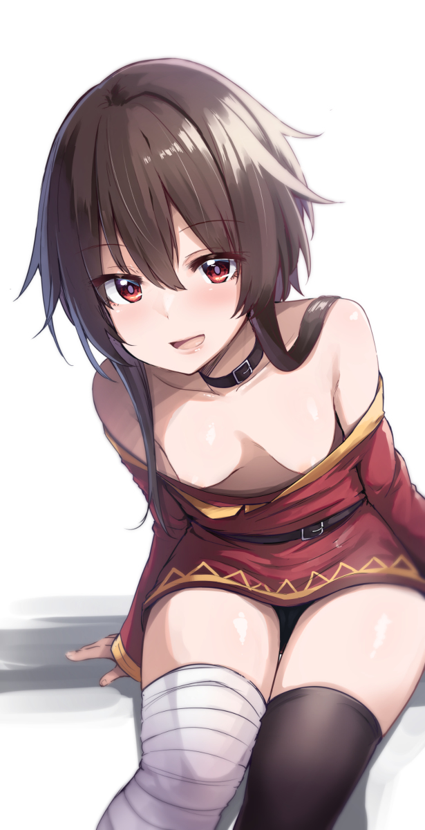 This is a pixiv picture whose title is 前屈みめぐみん.