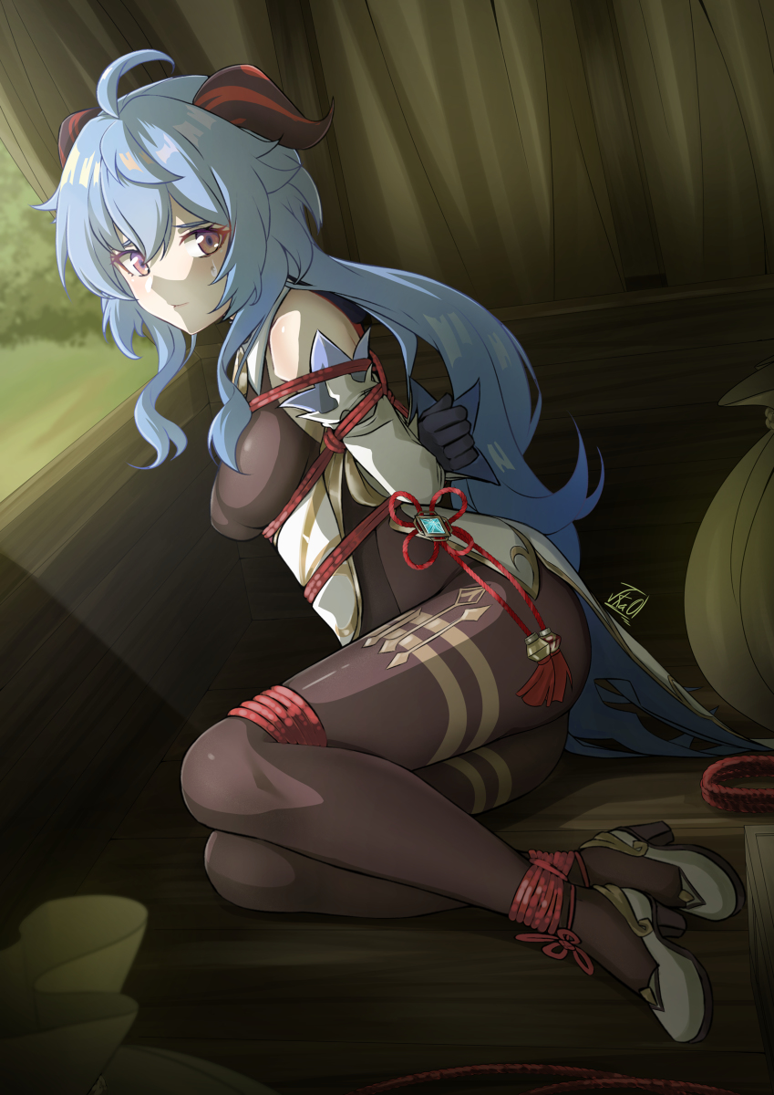 This is a pixiv picture whose title is Ganyu Kidnapped.