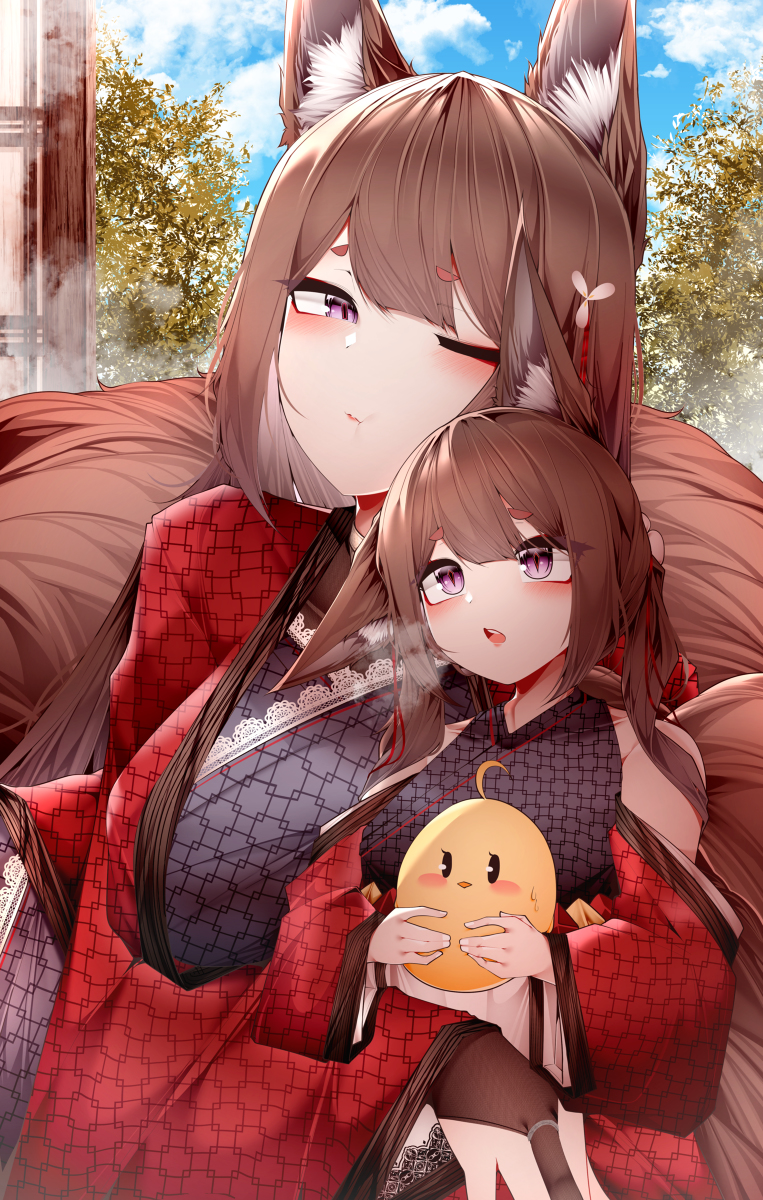 This is a pixiv picture whose title is もふもふ.