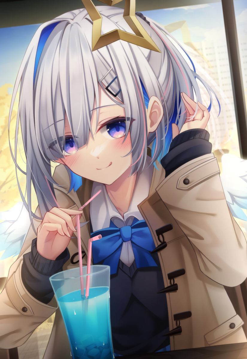This is a pixiv picture whose title is カップルドリンク.