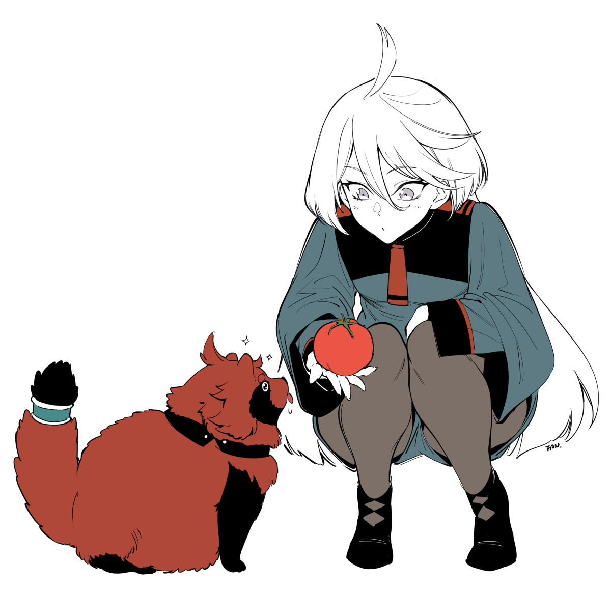 This is a pixiv picture whose title is たぬきの信頼を得る方法.