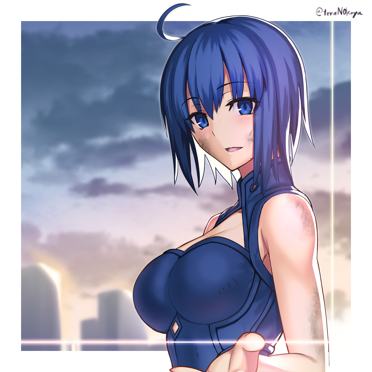 This is a pixiv picture whose title is 夜明け.