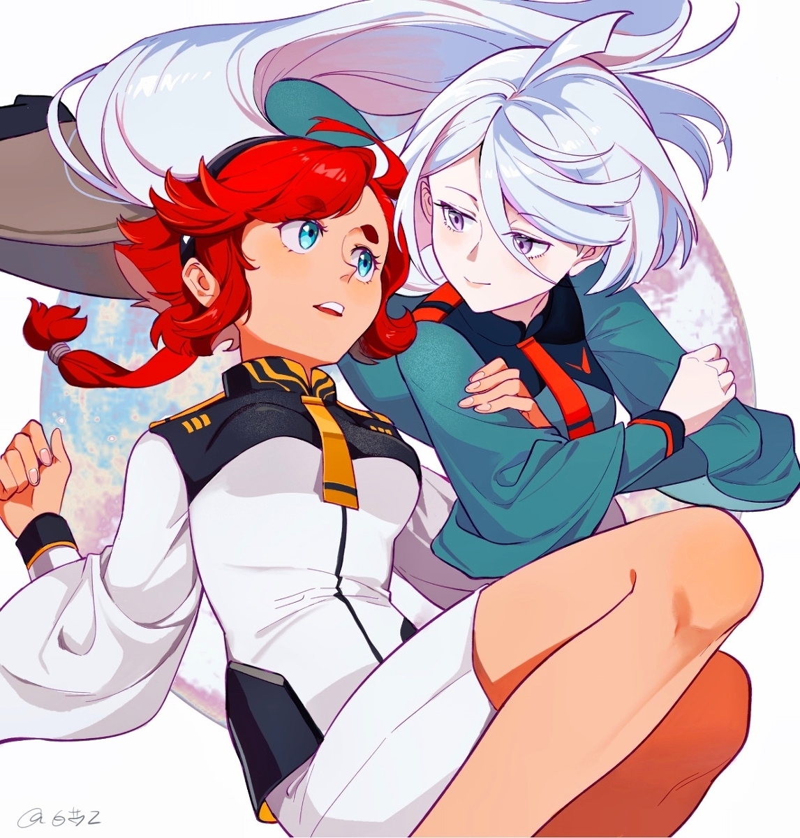 This is a pixiv picture whose title is 水星魔女.