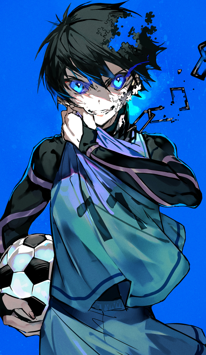This is a pixiv picture whose title is ブルーロック.