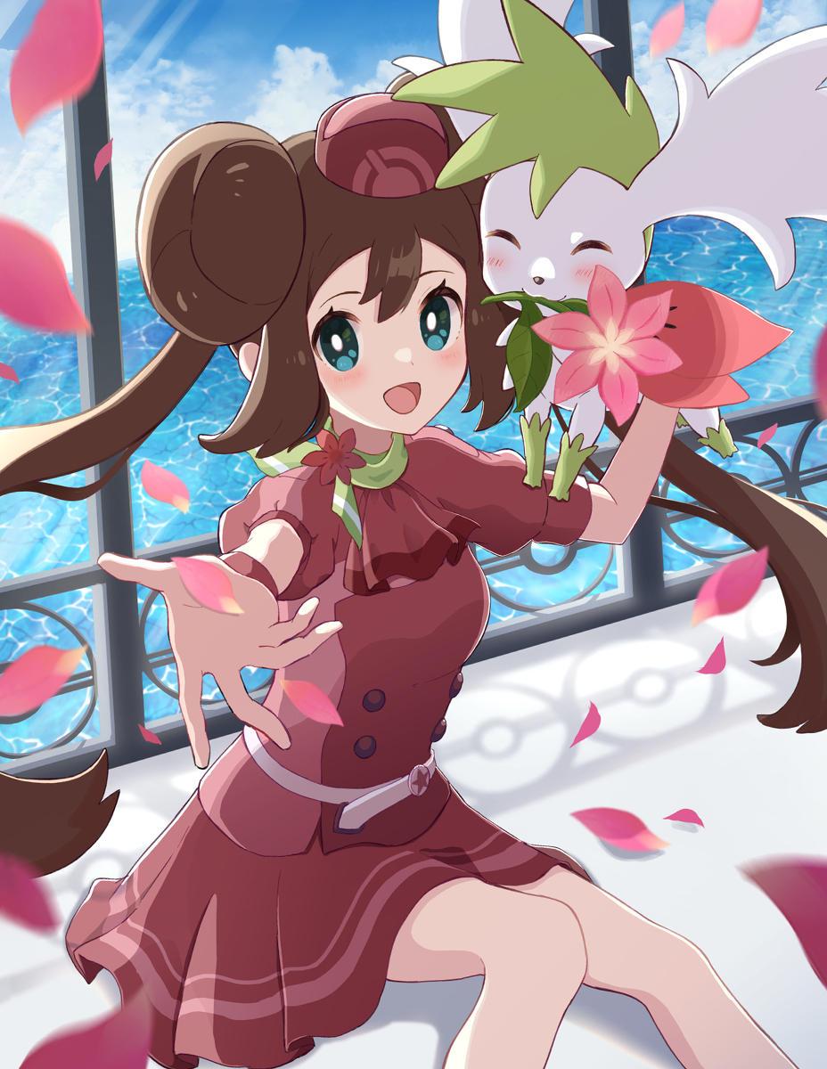 This is a pixiv picture whose title is 【ポケマス】メイ＆シェイミ.