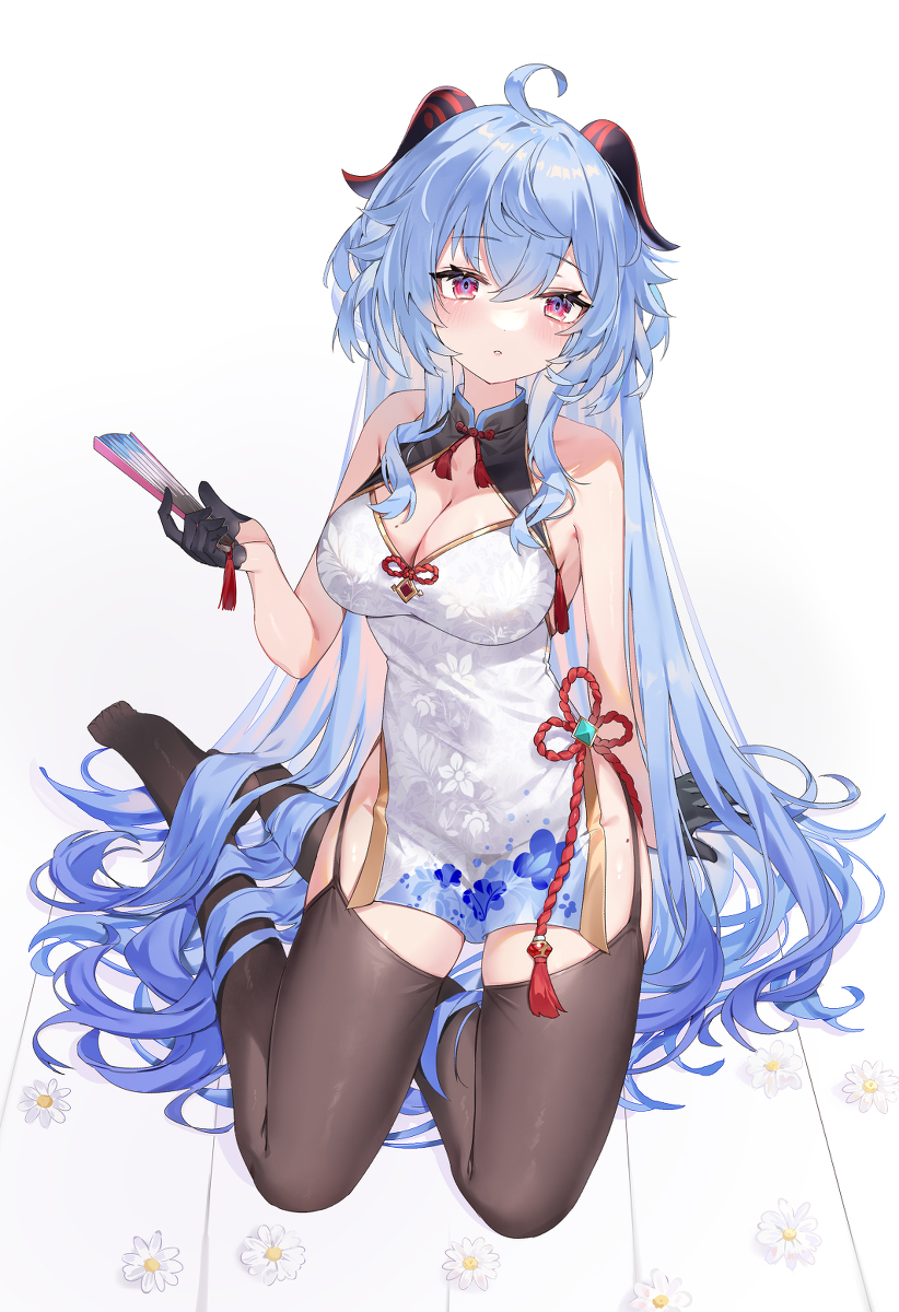 This is a pixiv picture whose title is 甘雨.