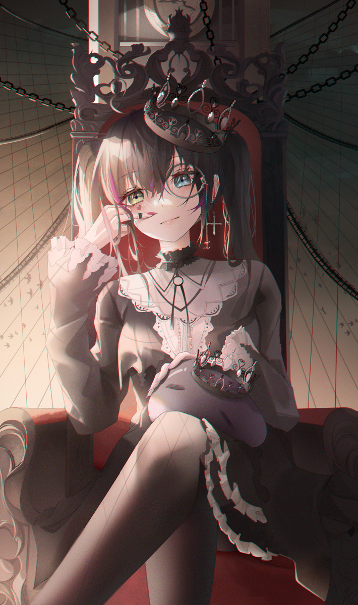This is a pixiv picture whose title is ♕.