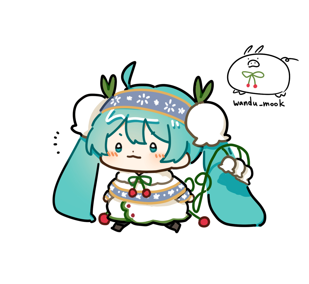 This is a pixiv picture whose title is snow miku 2015.