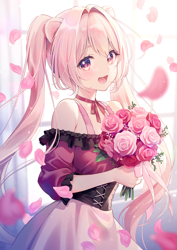 This is a pixiv picture whose title is 薔薇のブーケ.