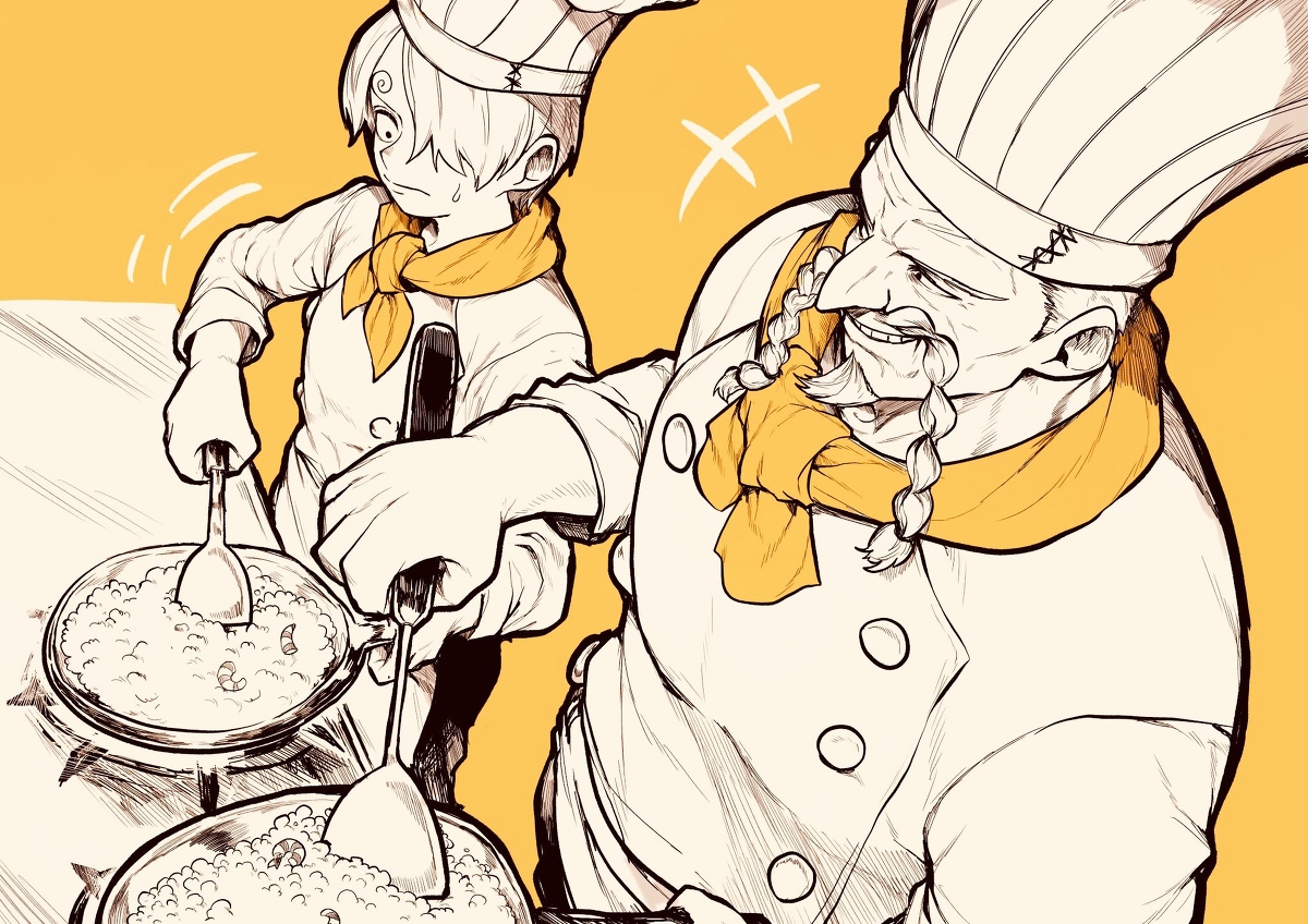 This is a pixiv picture whose title is ゼフとサンジ.