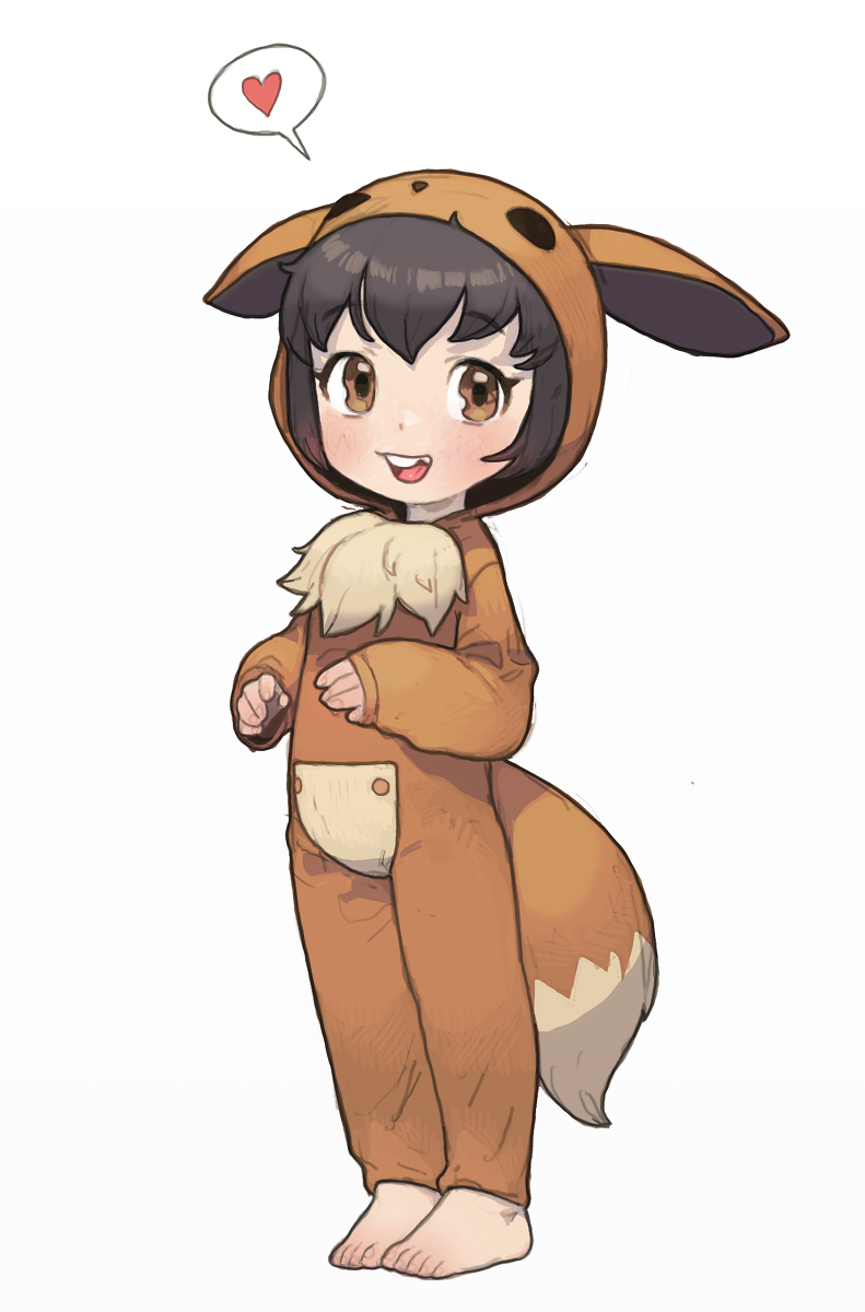 This is a pixiv picture whose title is Eevee kid O' 4pm 🥺.