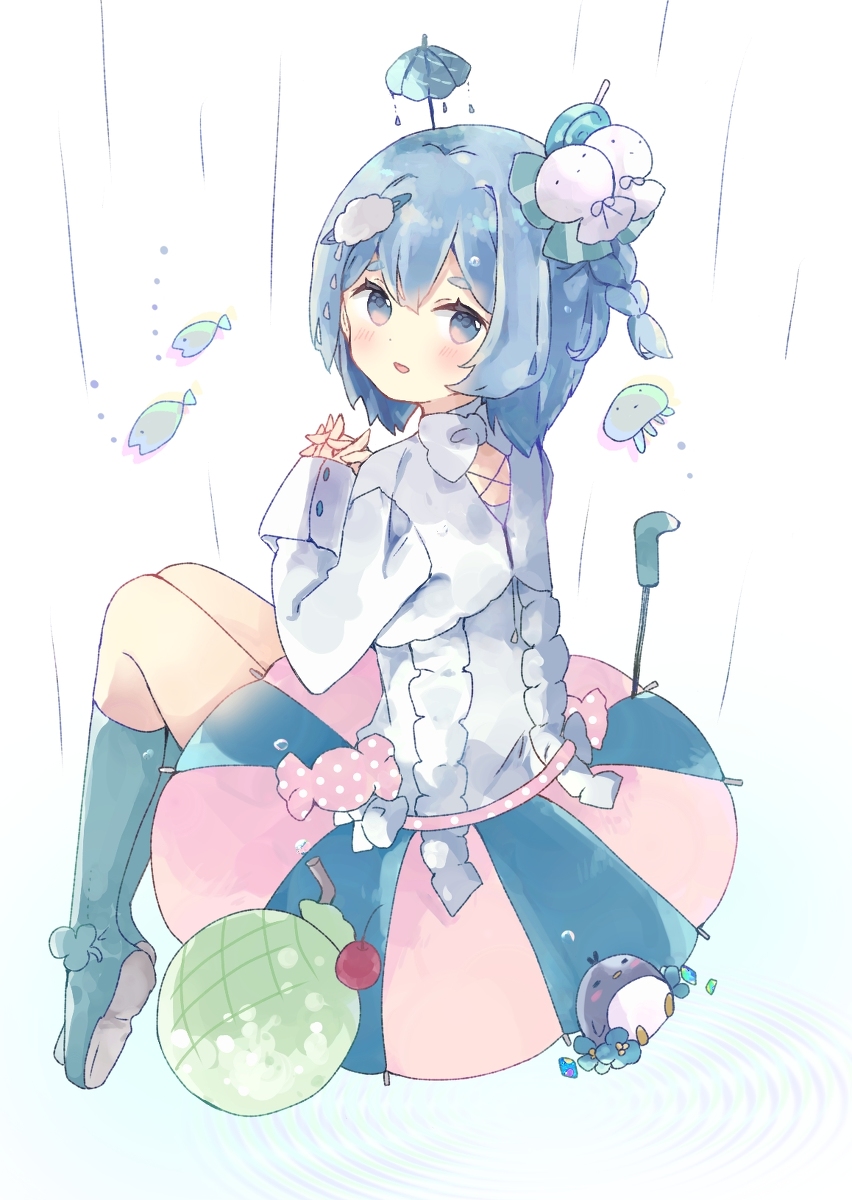 This is a pixiv picture whose title is ☔️🍬.