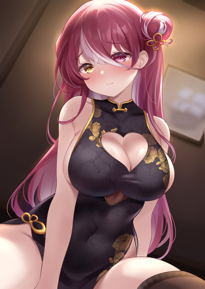 This is a pixiv picture whose title is チャイナドレスマリン.