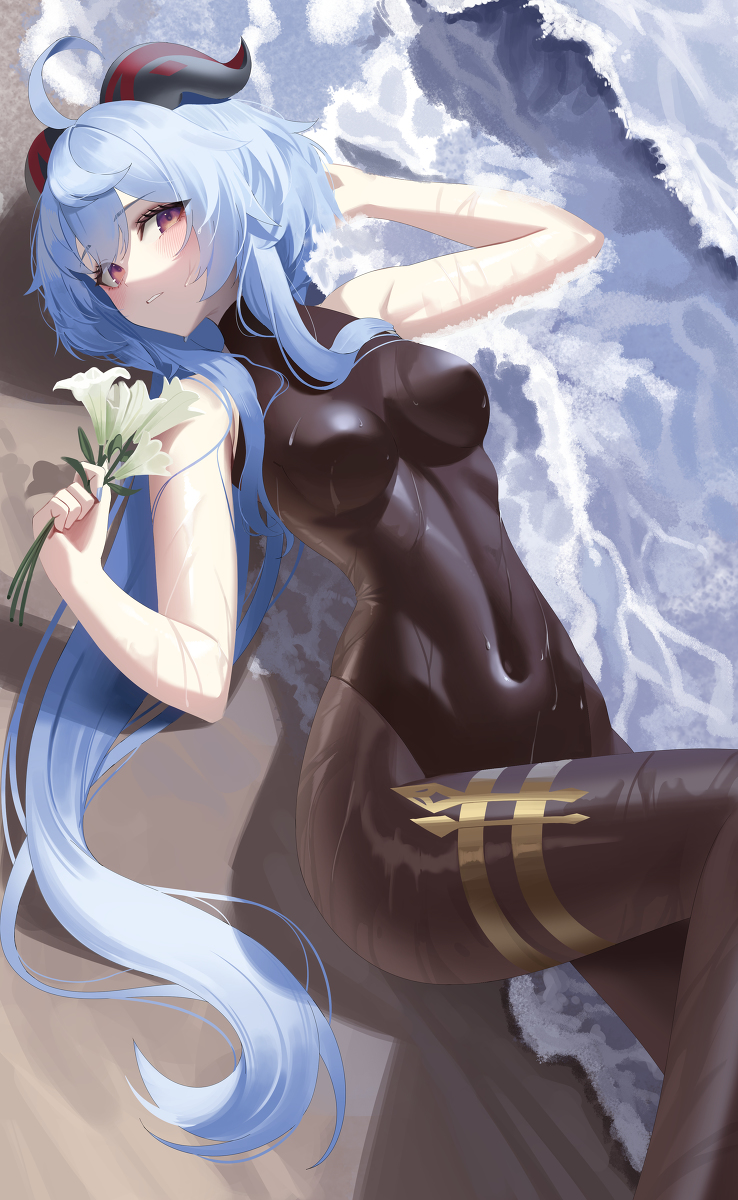 This is a pixiv picture whose title is 甘雨.