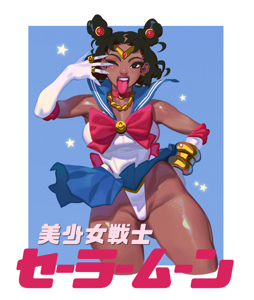 This is a pixiv picture whose title is Megan Thee Stallion Sailor Moon.