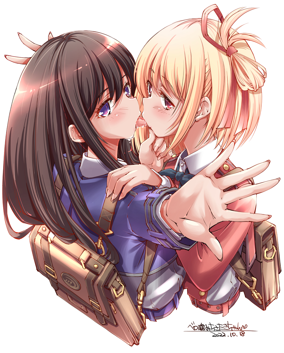 This is a pixiv picture whose title is 舌ハミちささたきちゃん.