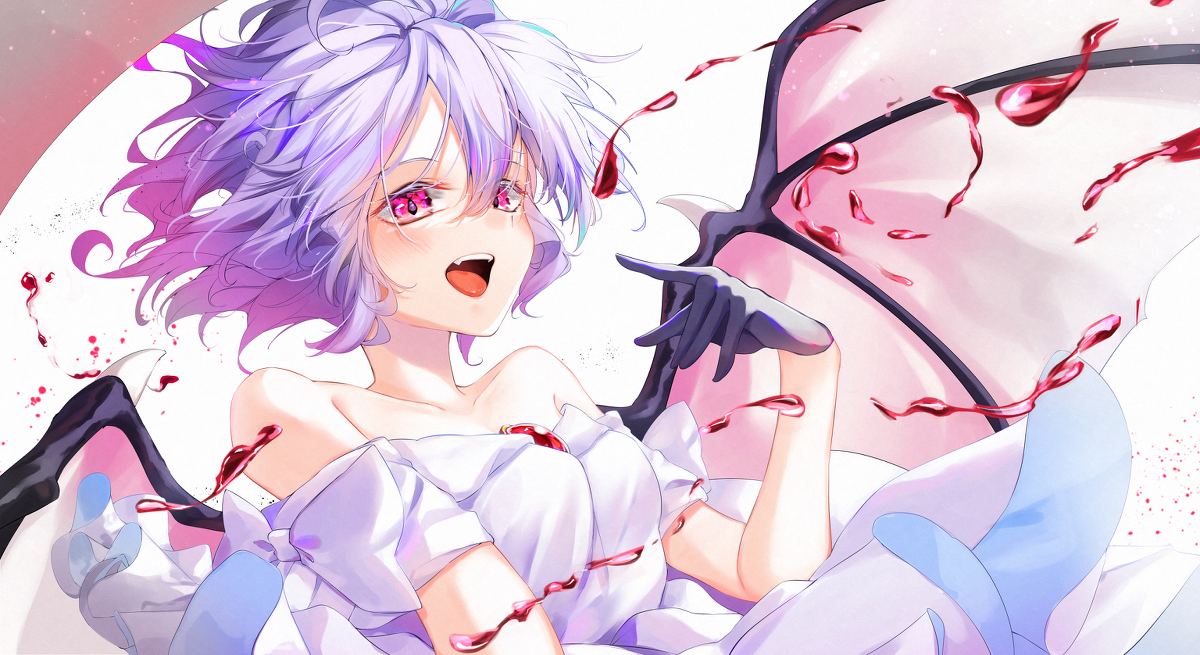 This is a pixiv picture whose title is 純白の吸血鬼.