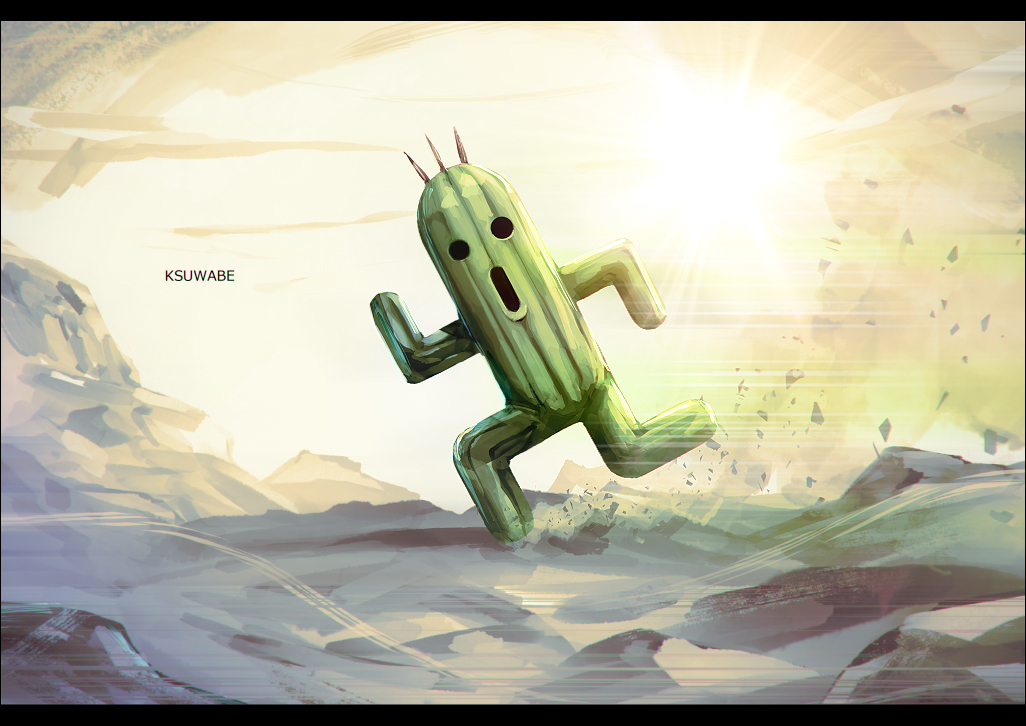 This is a pixiv picture whose title is サボテンダー.