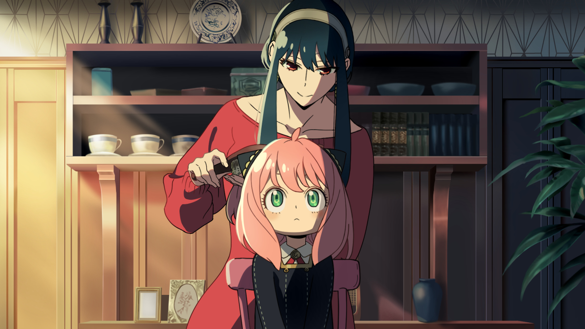 This is a pixiv picture whose title is SPY×FAMILY　OPのアーニャとヨル　模写.