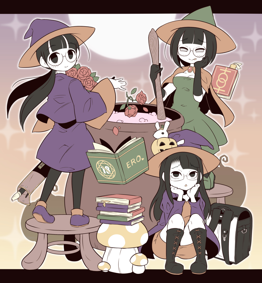 This is a pixiv picture whose title is 素材を持ち寄る魔術部ガール.