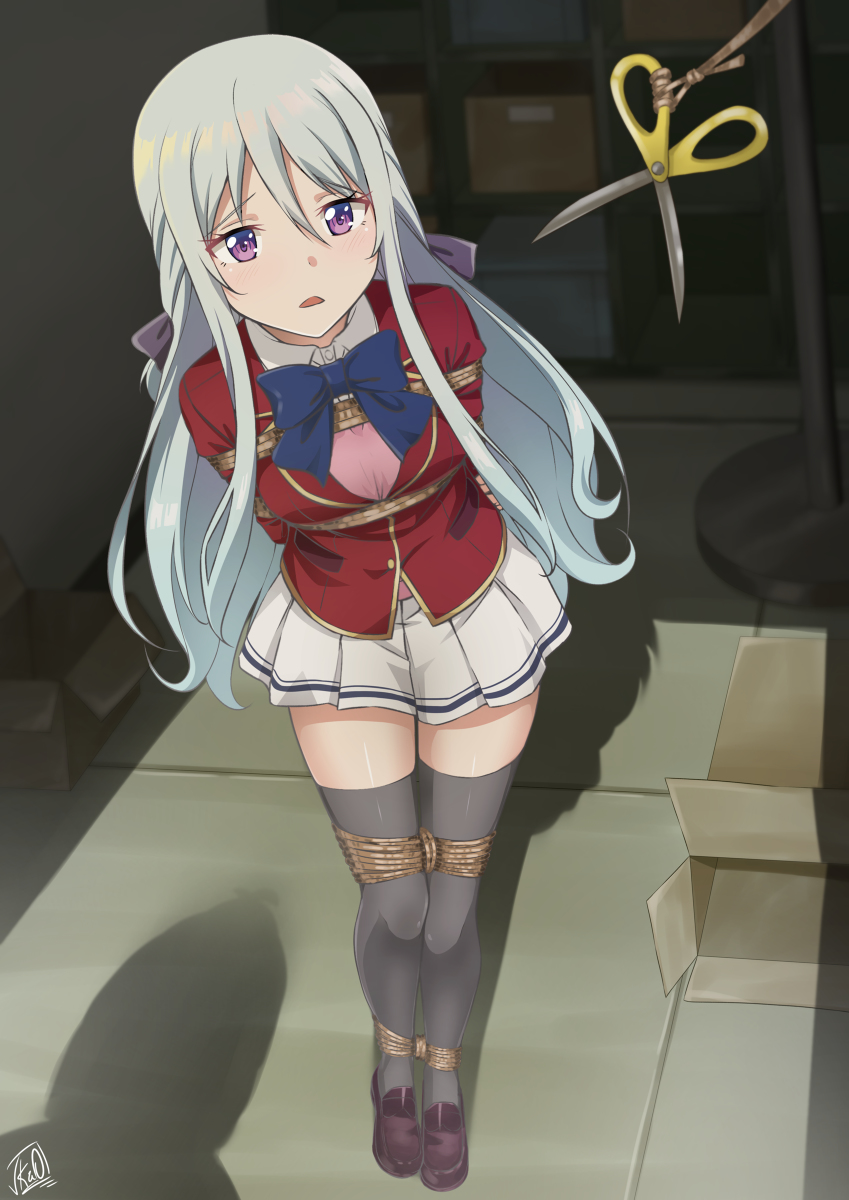 This is a pixiv picture whose title is Hiyori Shiina in Trouble.