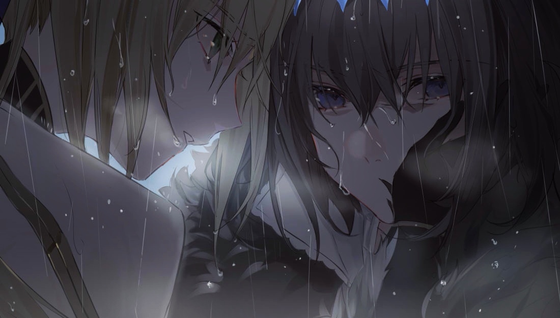 This is a pixiv picture whose title is The rain in the winter.