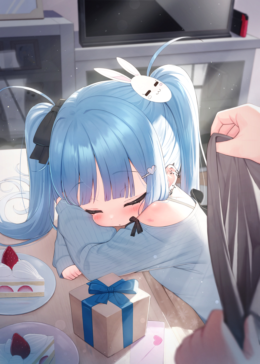 This is a pixiv picture whose title is 「お誕生日…おめで…とう……」.