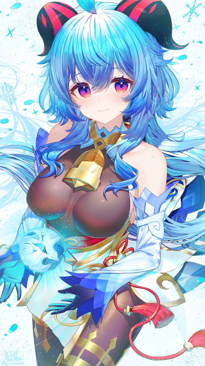 This is a pixiv picture whose title is 甘雨❄.