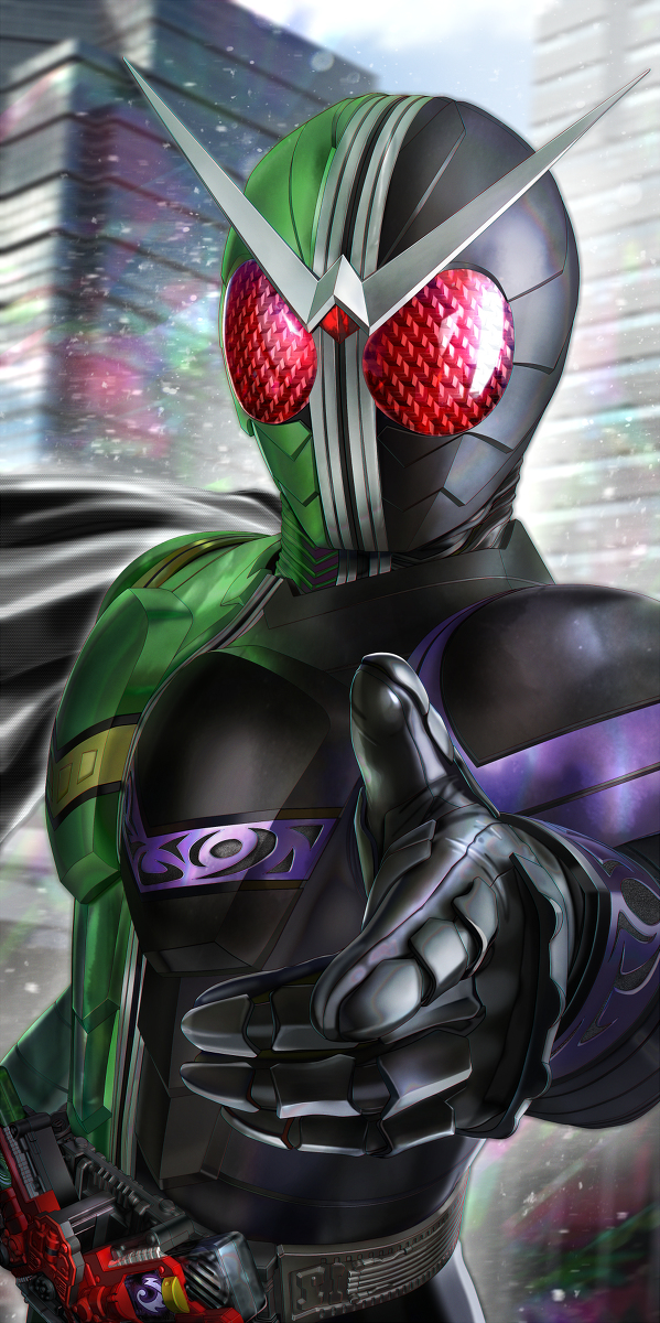 This is a pixiv picture whose title is KAMEN RIDER DOUBLE.