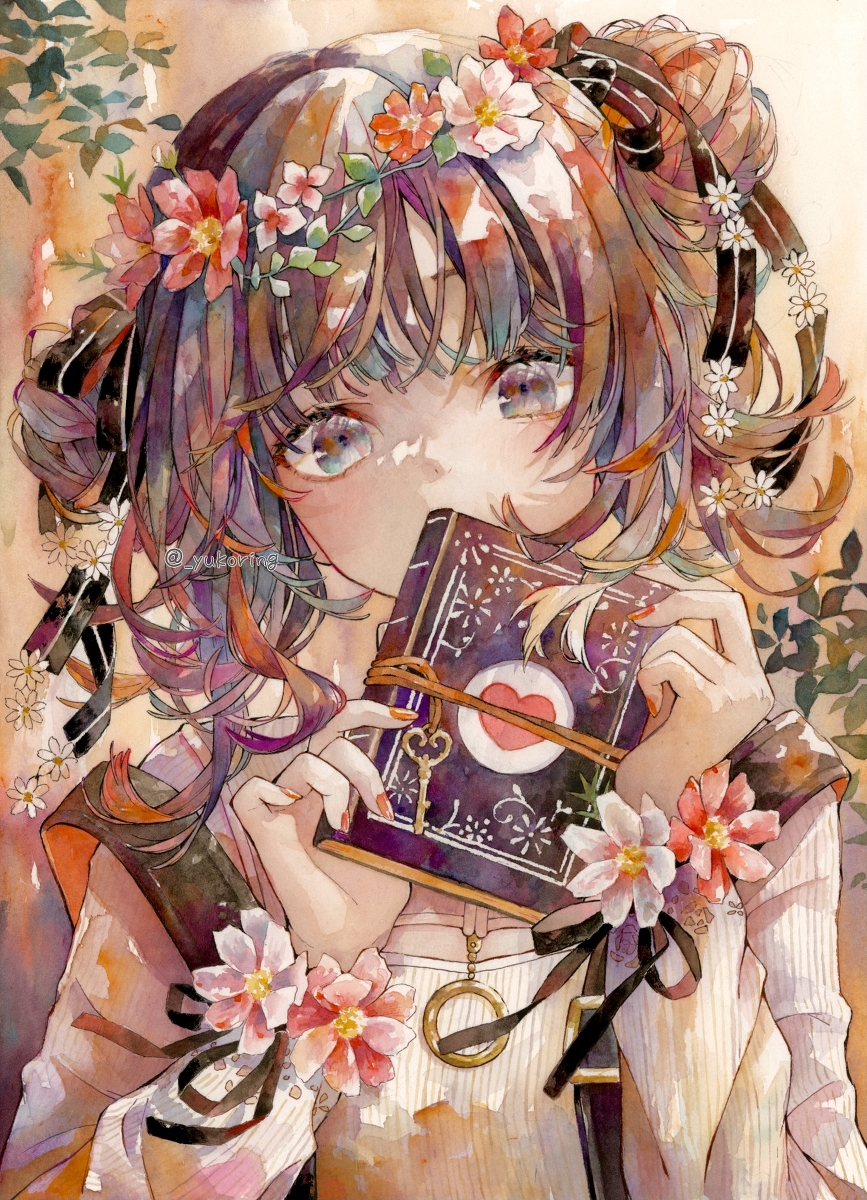 This is a pixiv picture whose title is 透明水彩＊秋桜.