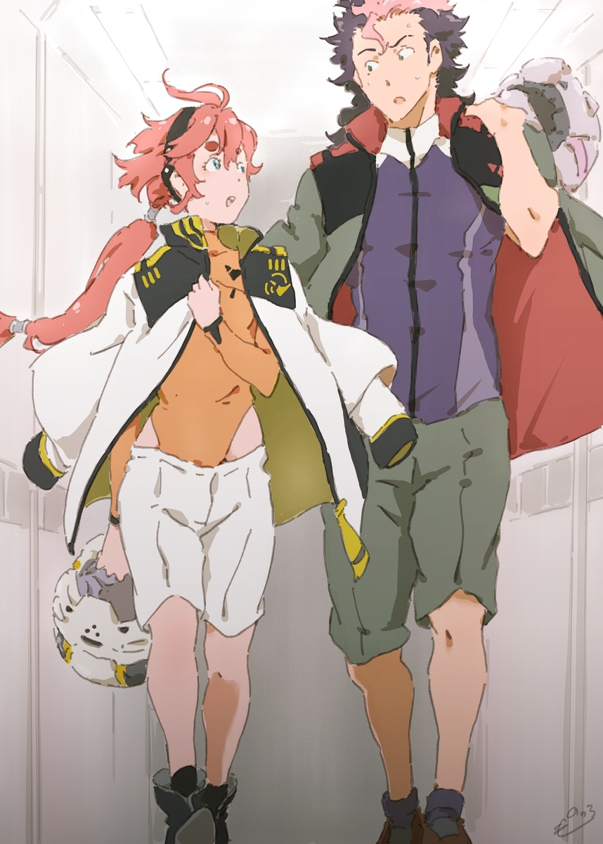 This is a pixiv picture whose title is 模擬戦の後に検討しあったり.