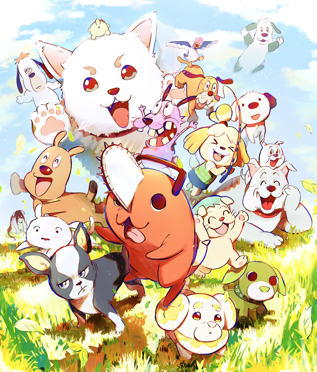 This is a pixiv picture whose title is イッヌがいっぱい.
