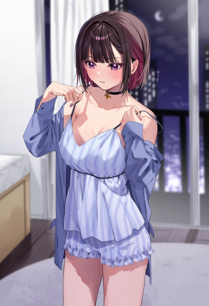 This is a pixiv picture whose title is (全然サイズ合ってねぇ…).
