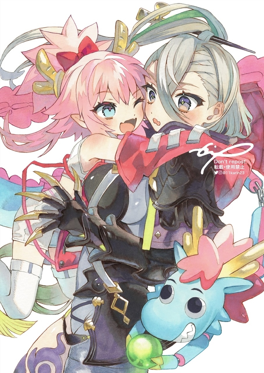 This is a pixiv picture whose title is エリザと呼延灼.