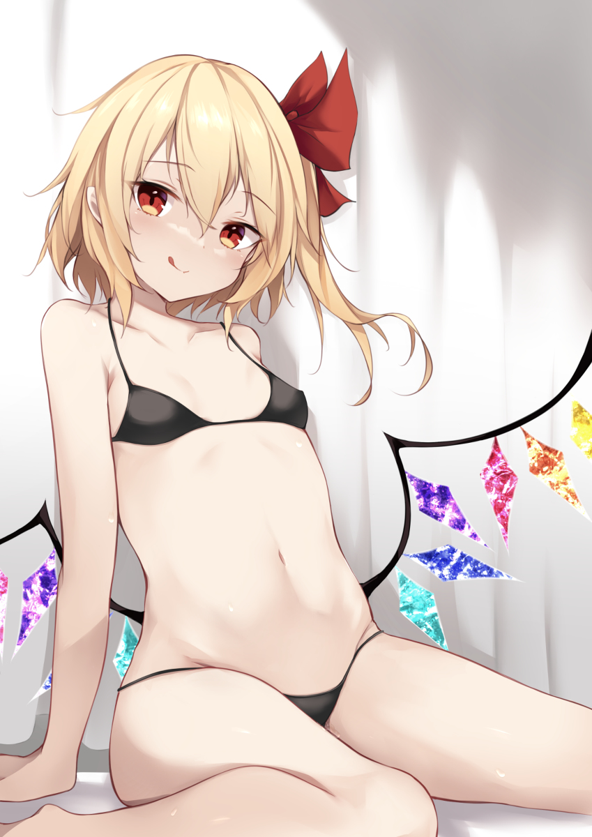 This is a pixiv picture whose title is 黒ビキニフラン。.