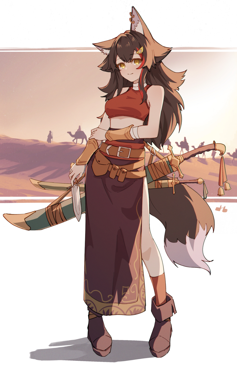 This is a pixiv picture whose title is Ookami Mio.